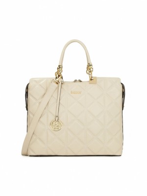 Női Kazar Megan Handbags Bézs Fekete | 170YEPJSB